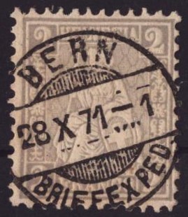 Nr 28  Oblitération LUXE BERN 28.X.71 (sign)