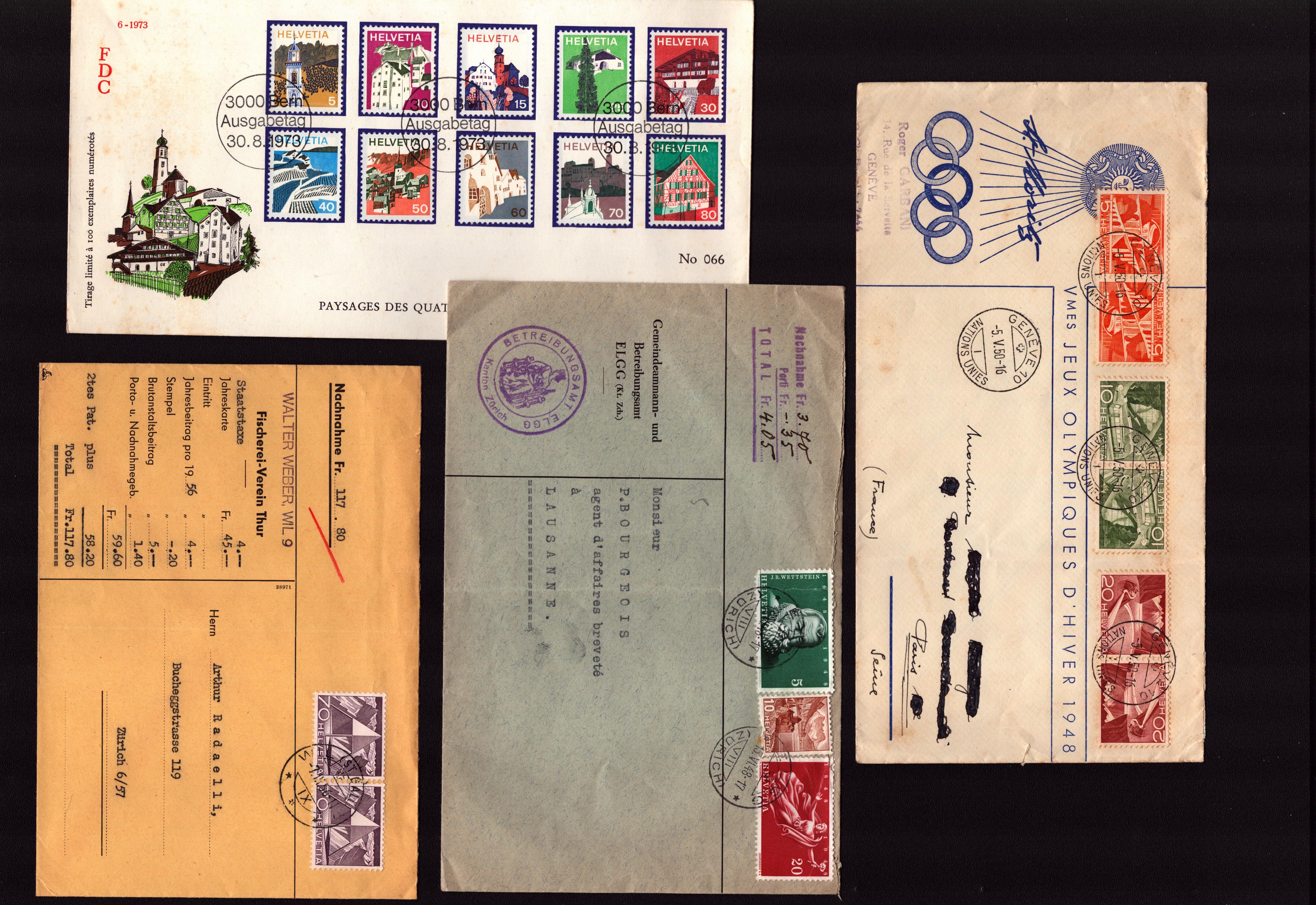 Lot de diverses enveloppes