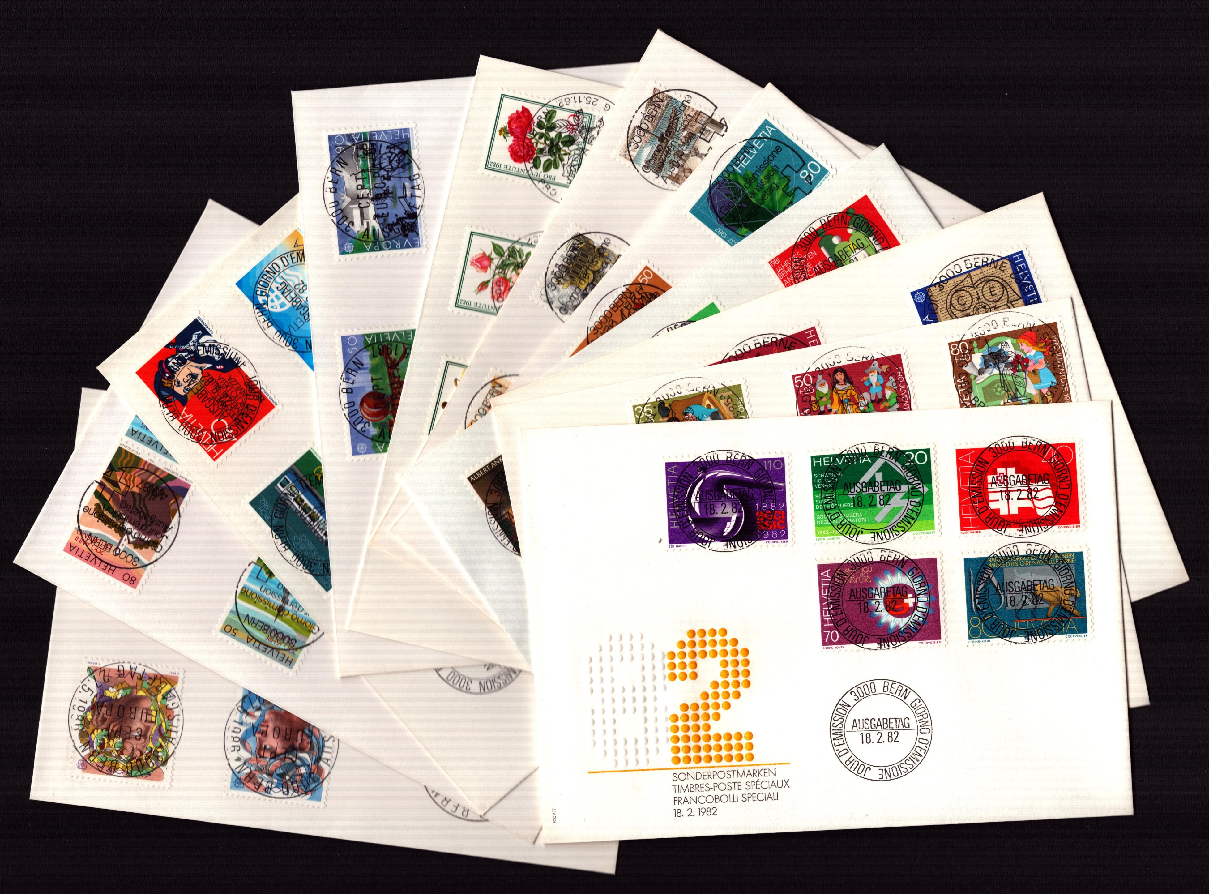 Lot de FDC avec oblitérations centrales