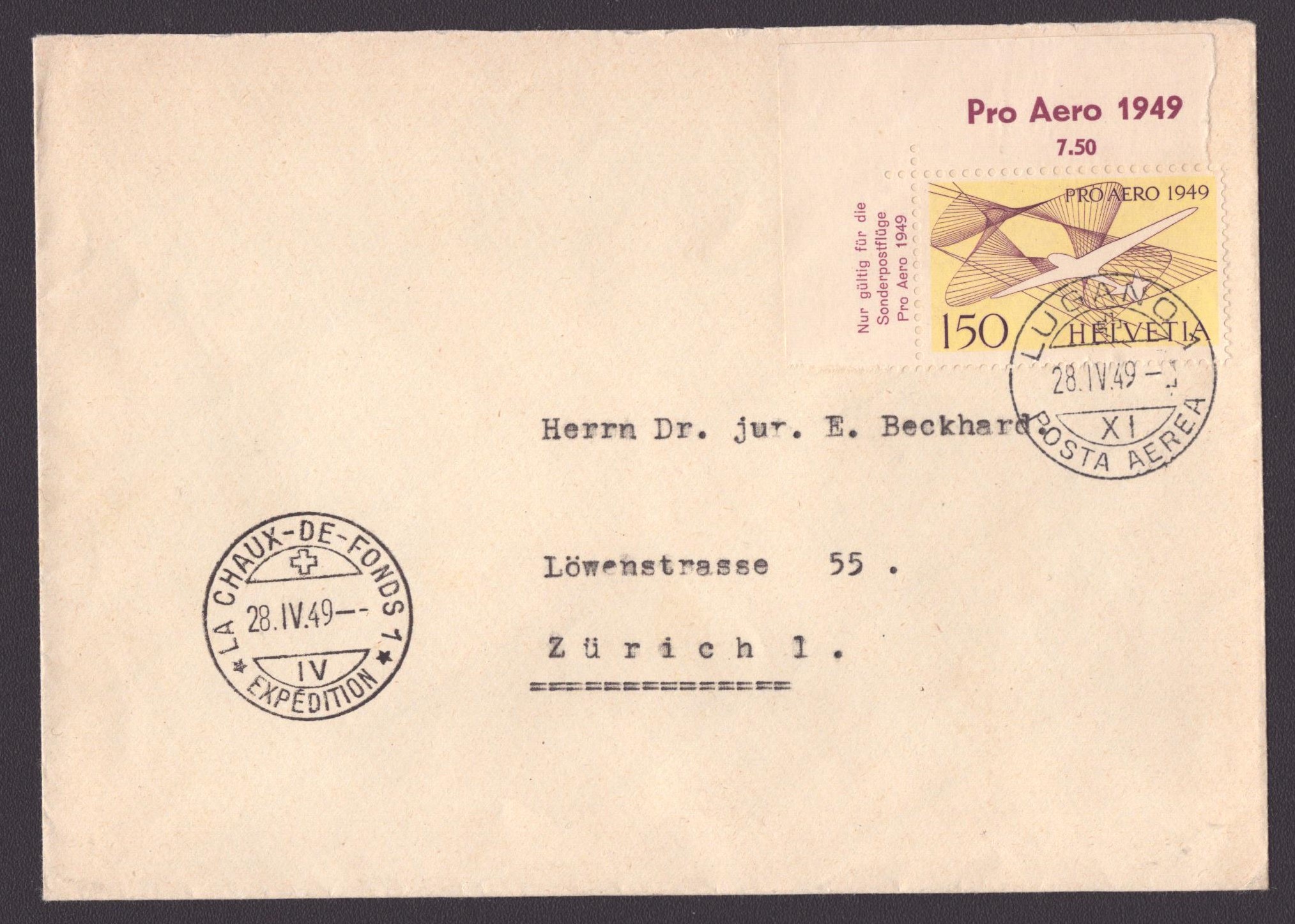 1949 F45 sur enveloppe