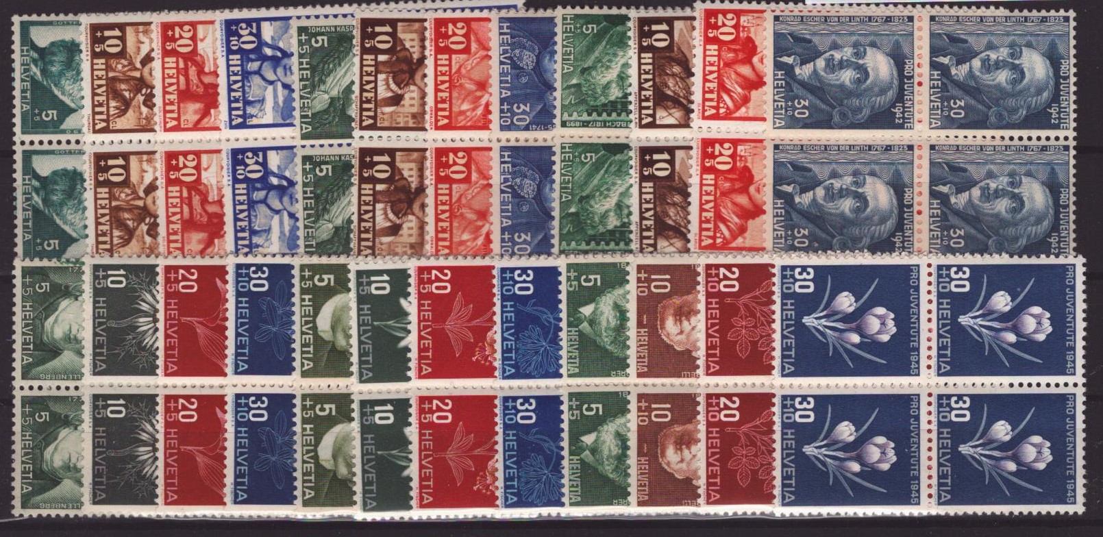 1940-1945 Pro Juventute bloc de 4 neuf ** (SBK 180.-)