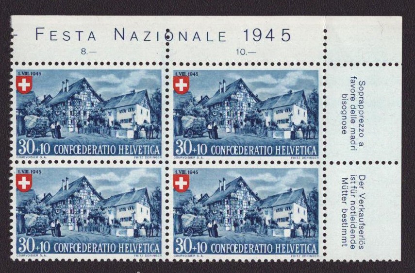 1945 Pro Patria B29 bloc neuf ** (SBK 80.-)