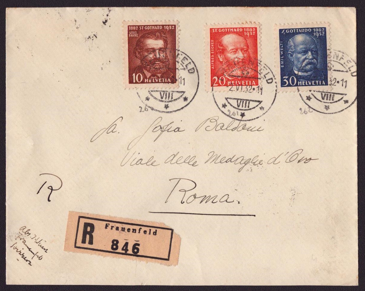1932 Nr 191 - 193 Sur enveloppe