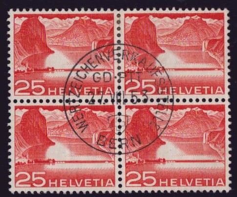 Nr 302 Bloc de 4 oblit GD-PTT 27.VIII.53