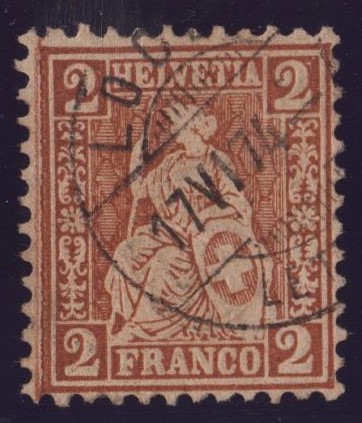 Nr 37a Helvétie assise LOCLE (SBK 280.-)