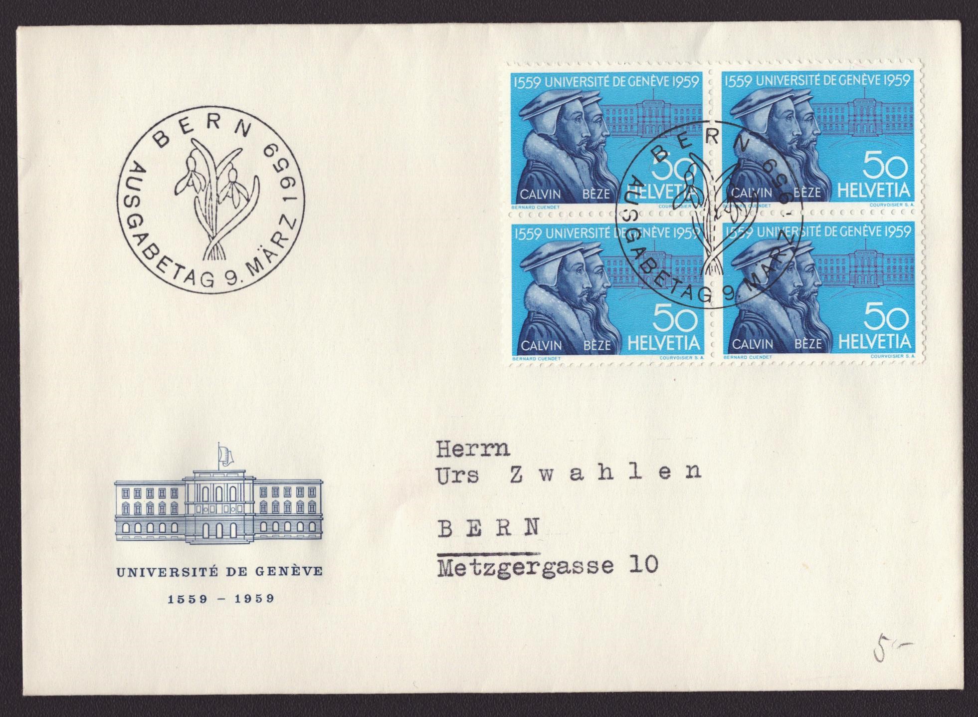 Nr 346 FDC bloc de 4