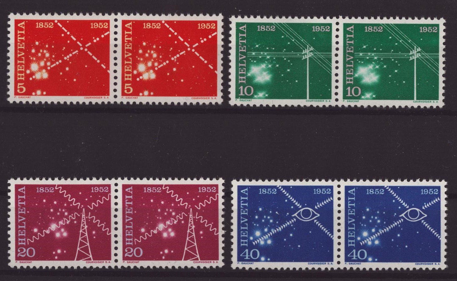 1952 2x Série 309 - 312 neuf **