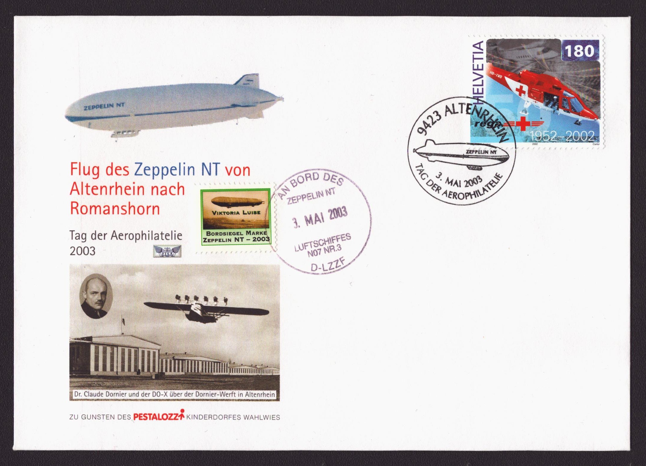 Aerophilatelie 2003 Zeppelin NT (obl. à bord)