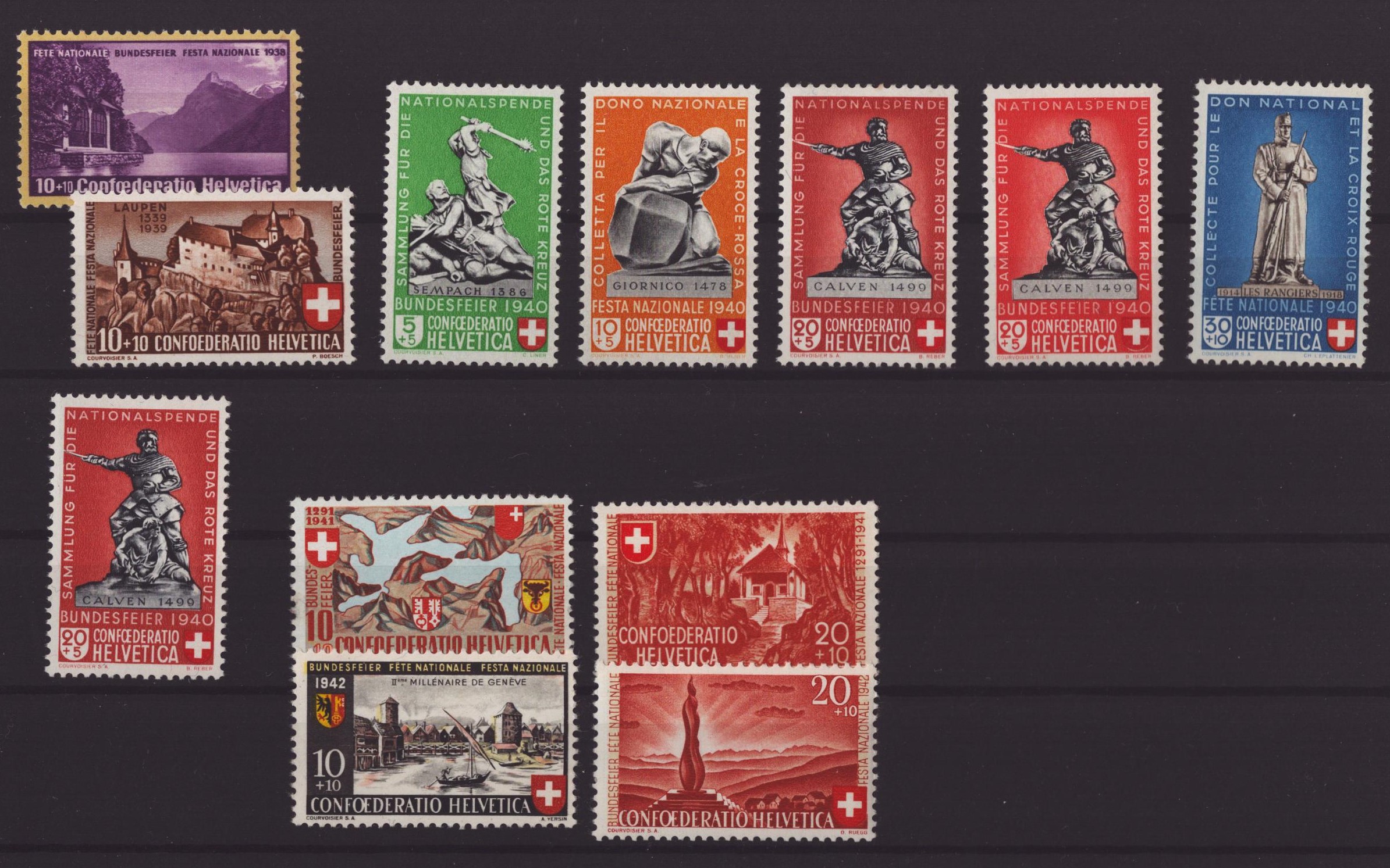 B1 - B16 Série timbres neufs **