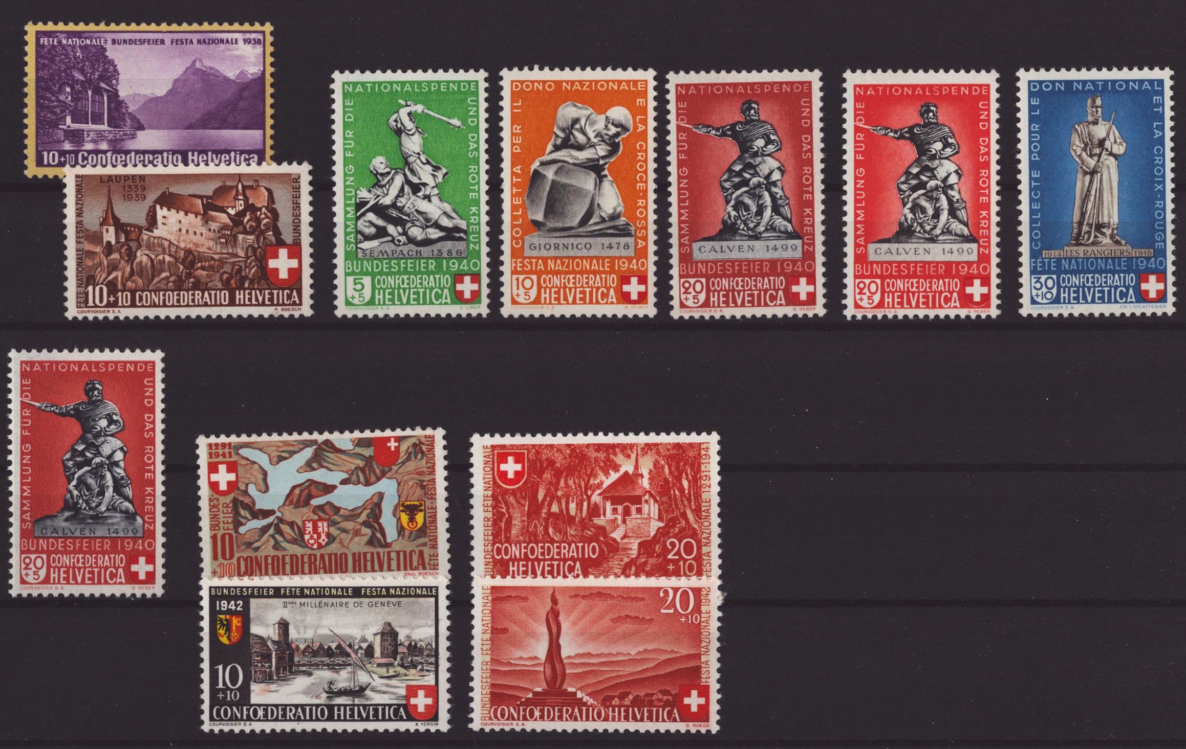 B1 - B16 Série timbres neufs **