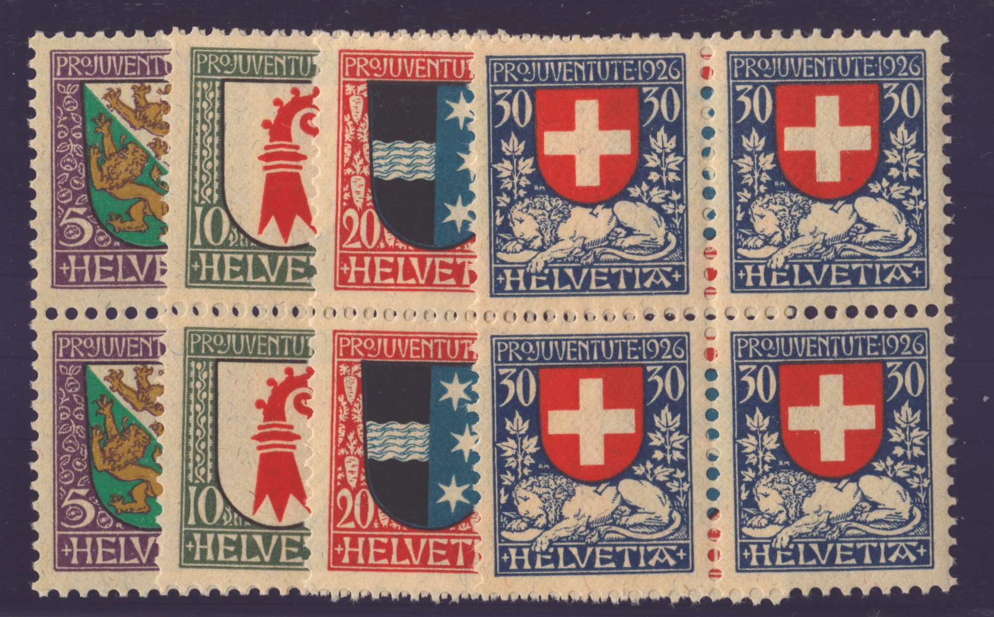 1926 J37-J40 bloc de 4 neuf **
