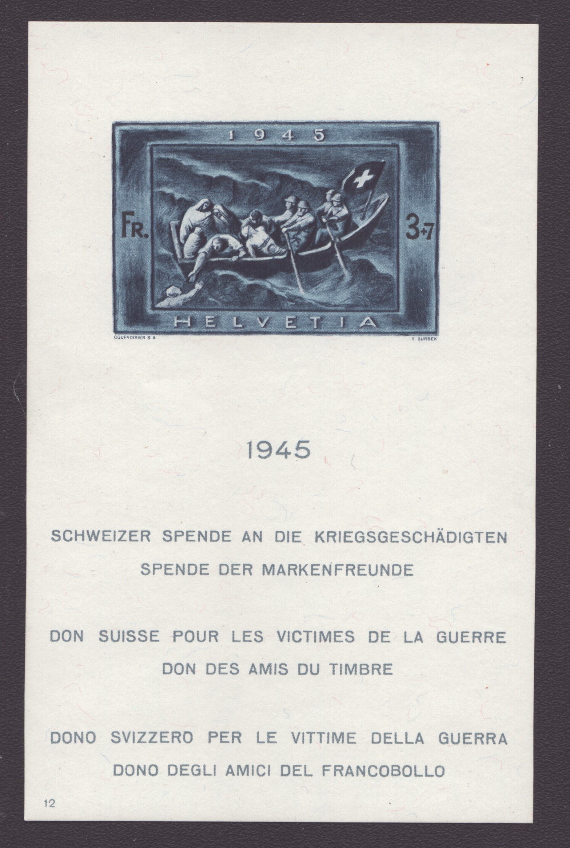 1945 W21 bloc neuf *