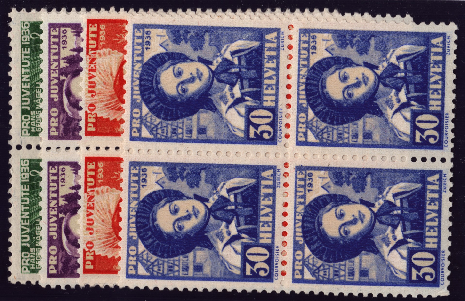 1936 série bloc de 4 neuf **