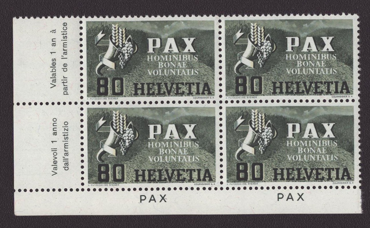 PAX 80ct Nr 269 bloc de neuf **