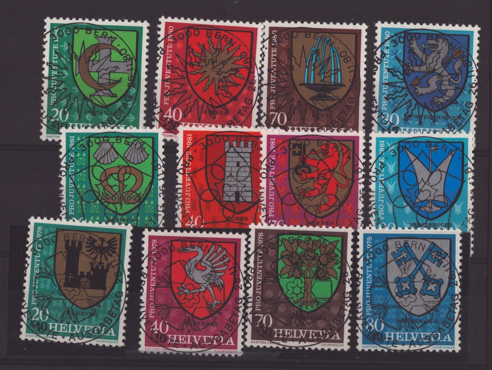 1978, 1980, 1981 Série oblit. ET-pleine 