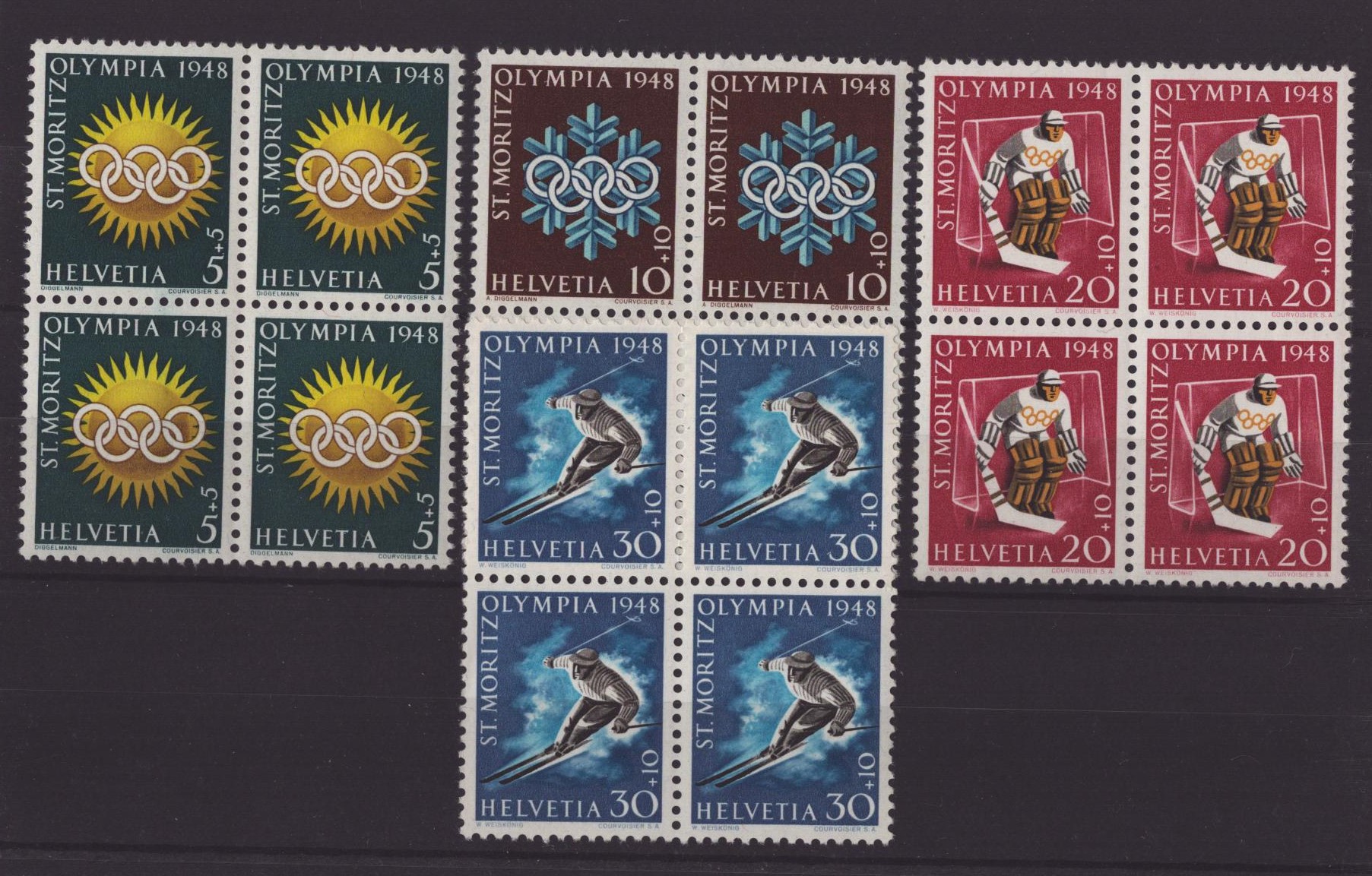 1948 Série W25w - W28w bloc de 4 neuf **