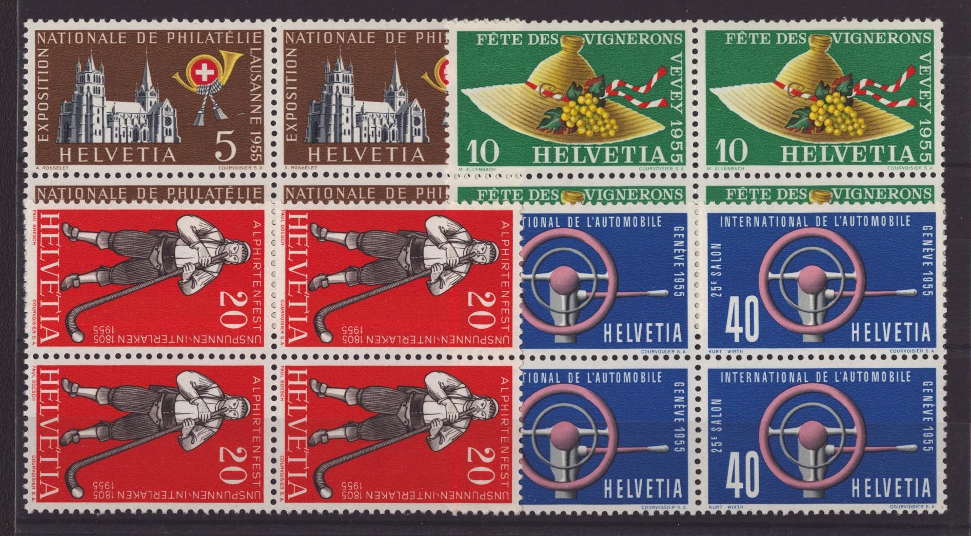 1955 Série 320 - 323 bloc de 4 neuf **