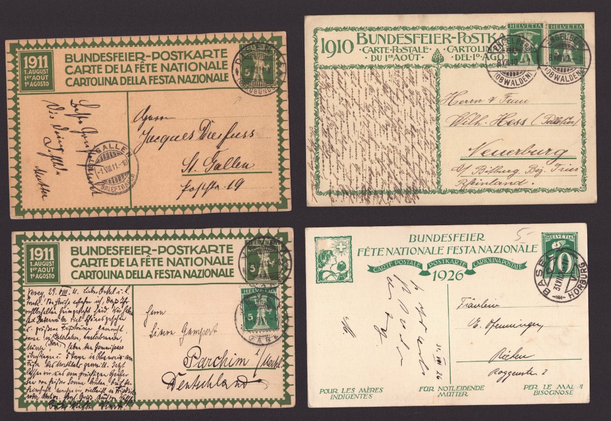 Lot de 4 cartes