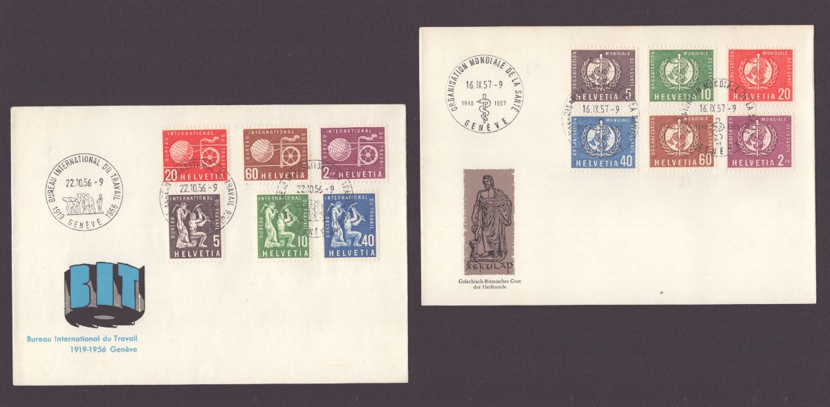 2 Enveloppes FDC BIT + OMS (100.-)