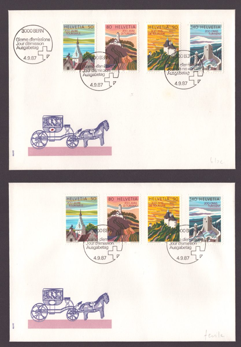 FDC 757x découpés du bloc, + FDC série (feuilles)